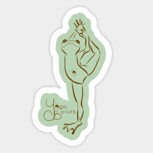 Yoga Bellies Dancing Frog Sticker